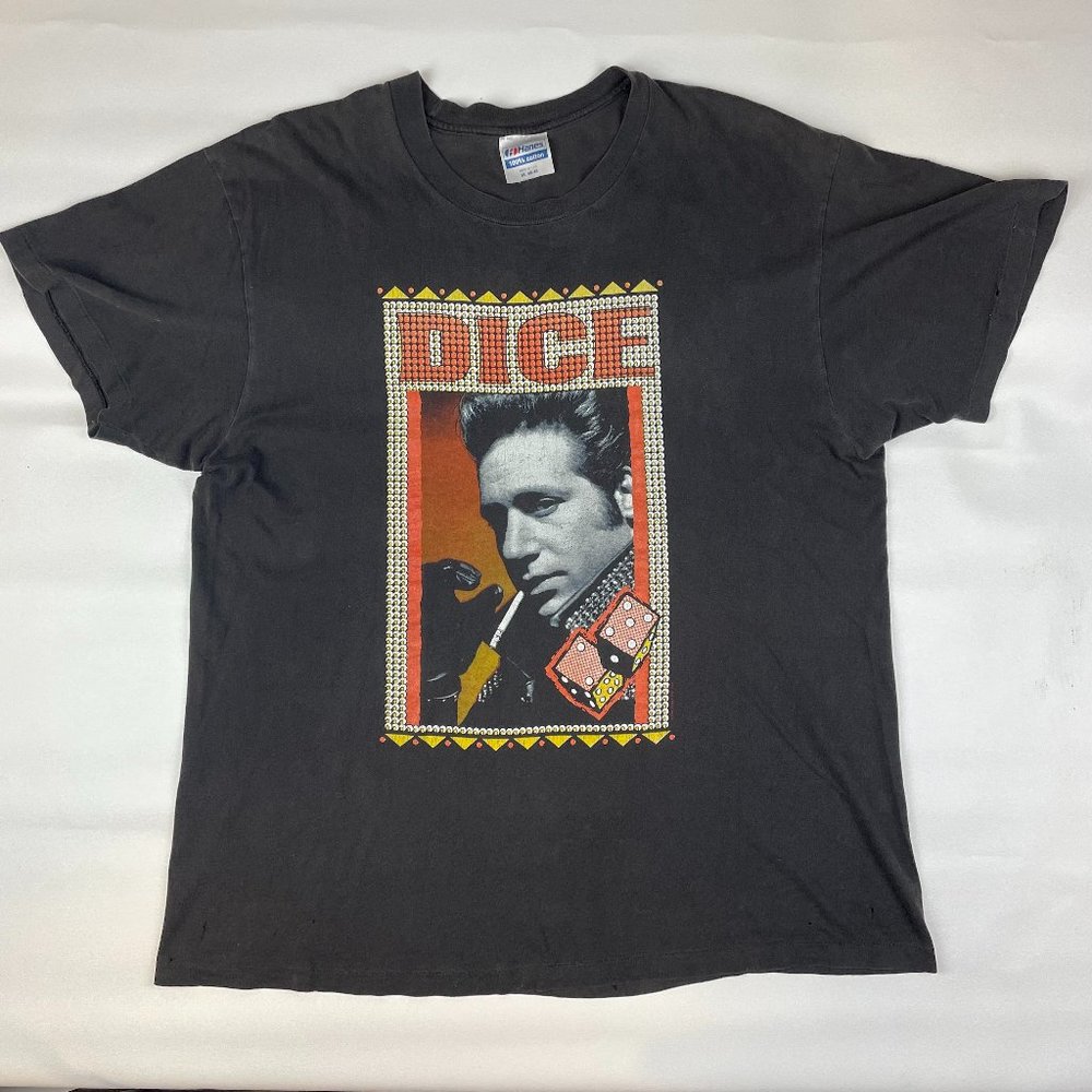 VTG 80s Andrew Dice Clay Standup Comedy T Shirt Size XL Double Sided Black 1989